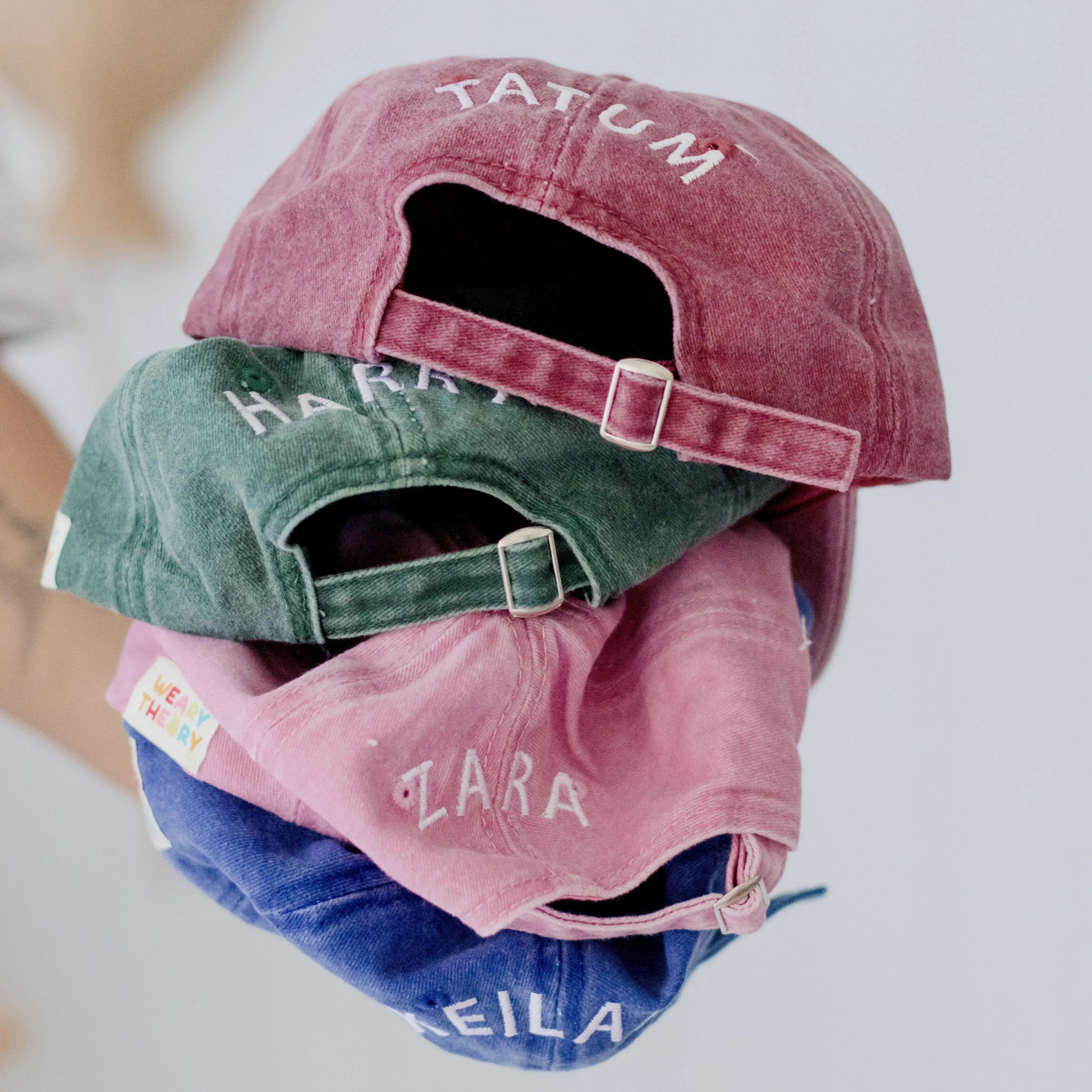 Personalised Caps Weary Theory