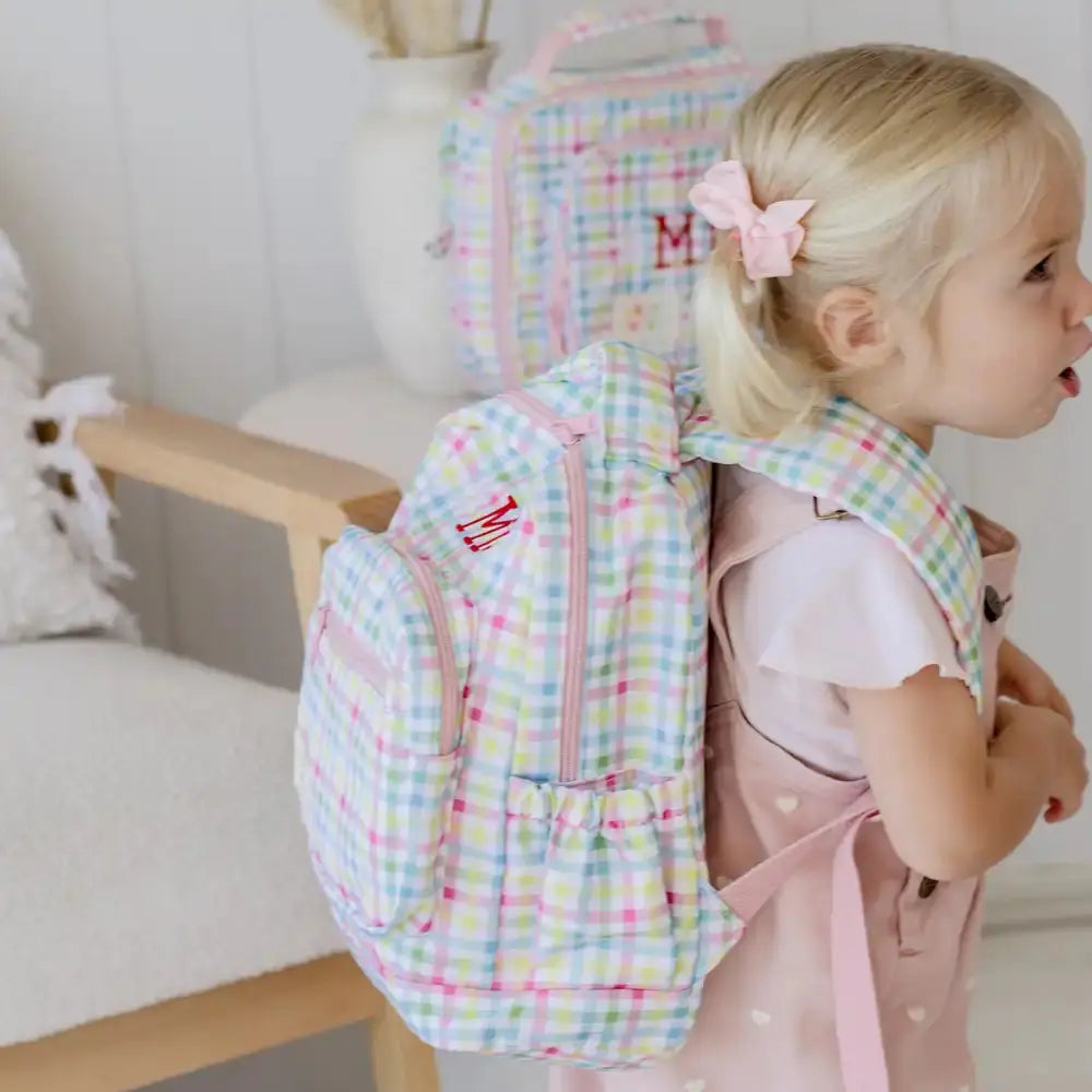 Gingham Personalised Kids Backpacks Kids Backpack Weary Theory