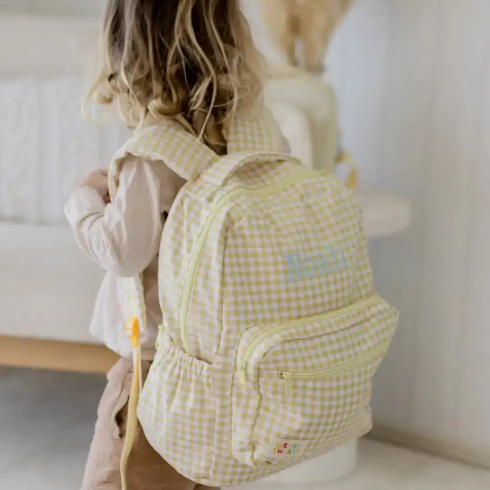 Gingham Personalised Kids Backpacks Kids Backpack Weary Theory