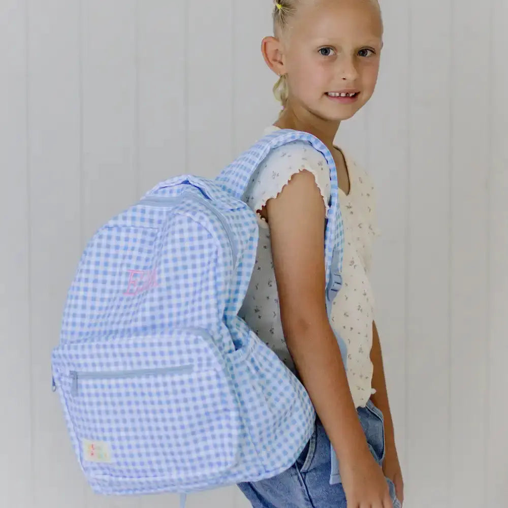 Gingham Personalised Kids Backpacks Kids Backpack Weary Theory