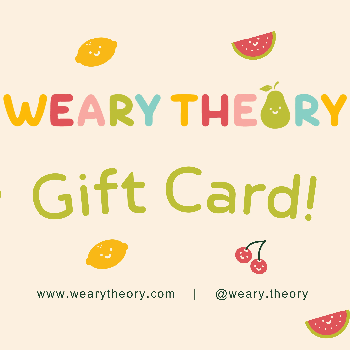 Weary Theory Gift Card in , embroidered in Melbourne by Weary Theory