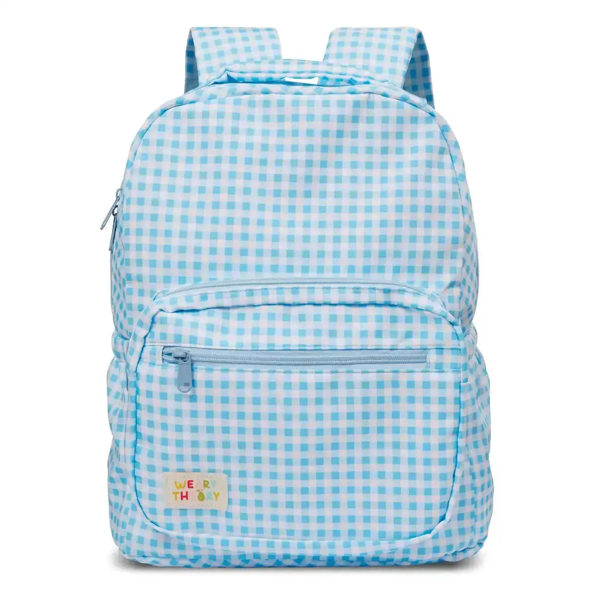 Large / Blue Gingham Gingham Personalised Kids Backpacks- Kids Backpack- Weary Theory