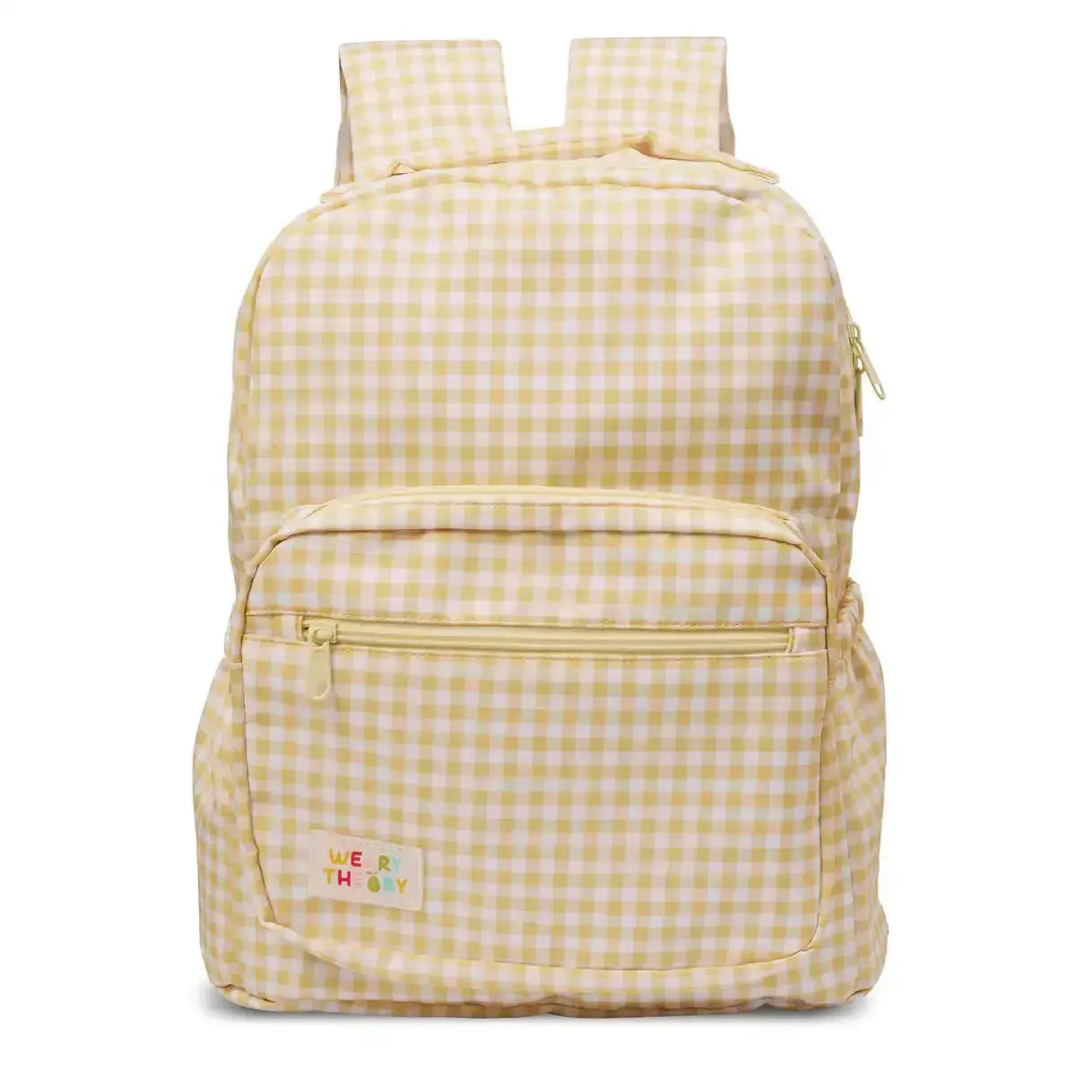 Large / Sunflower Gingham Gingham Personalised Kids Backpacks- Kids Backpack- Weary Theory
