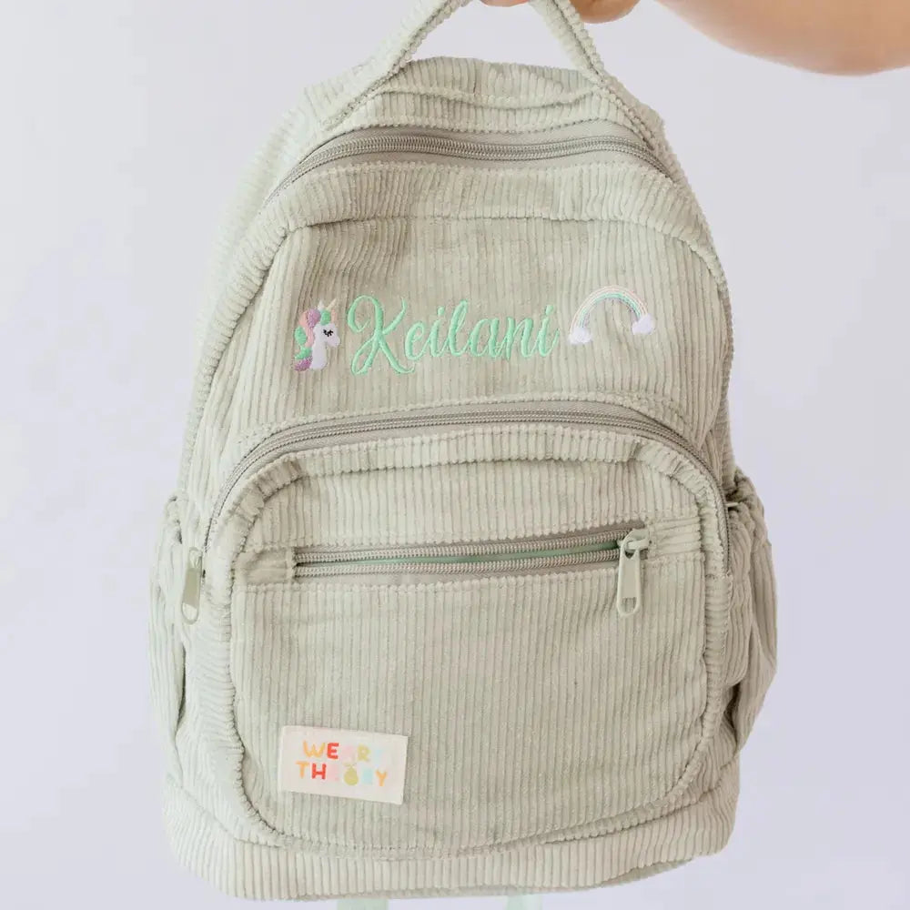 Personalised Corduroy Kids Backpack Weary Theory