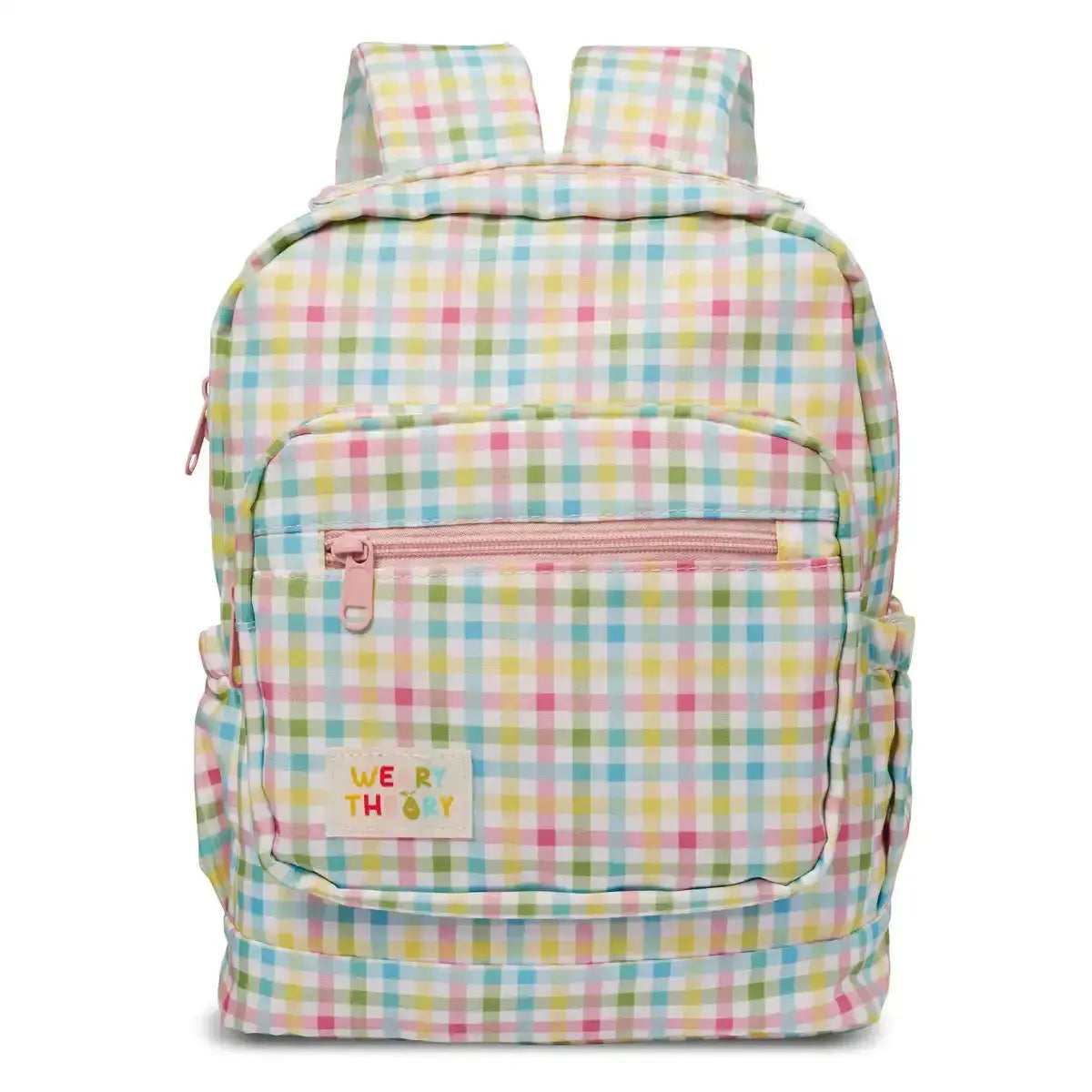 Personalised Kids Backpack — Wipeable Gingham in , embroidered in Melbourne by Weary Theory