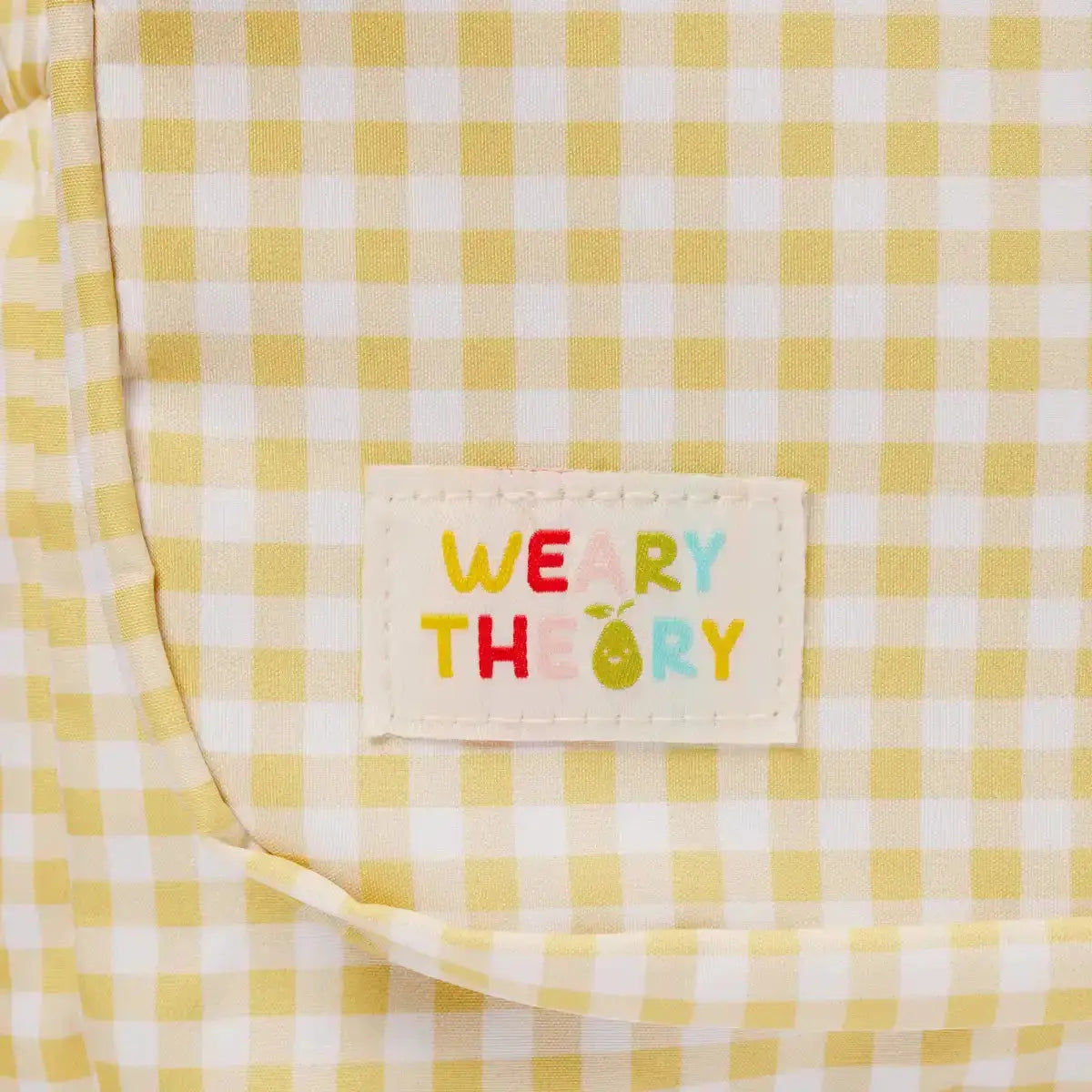 Personalised Kids Lunch Bag — Insulated Wipeable Gingham Daycare Bag in , embroidered in Melbourne by Weary Theory