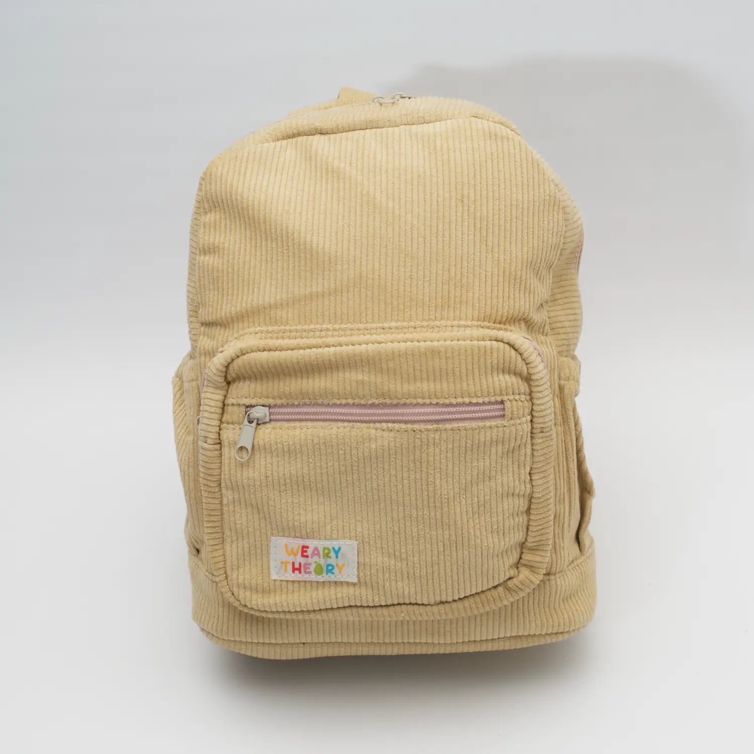 Front view of Oat Corduroy Backpack