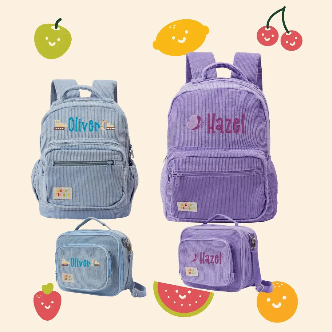 Bestie Bundle – Personalised Backpack & Lunch Bag Bundle embroidered in Melbourne by Weary Theory
