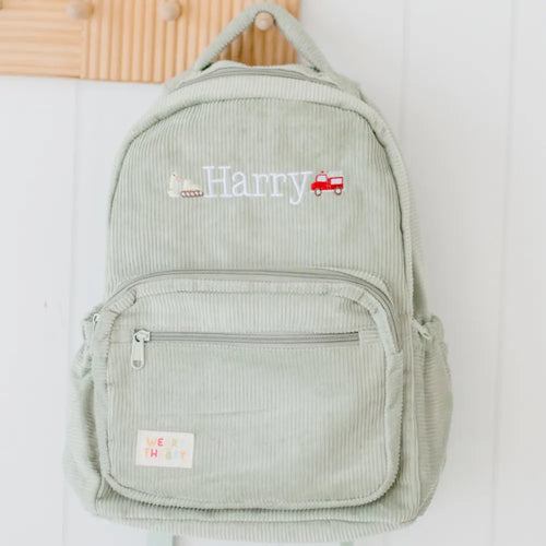 Personalised Corduroy Kids Backpack