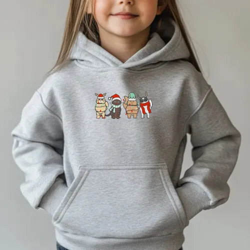 Light Grey Christmas Hoodie