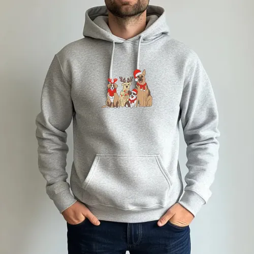 Light Grey Christmas Hoodie