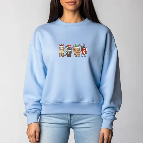 Baby Blue Christmas Sweatshirt