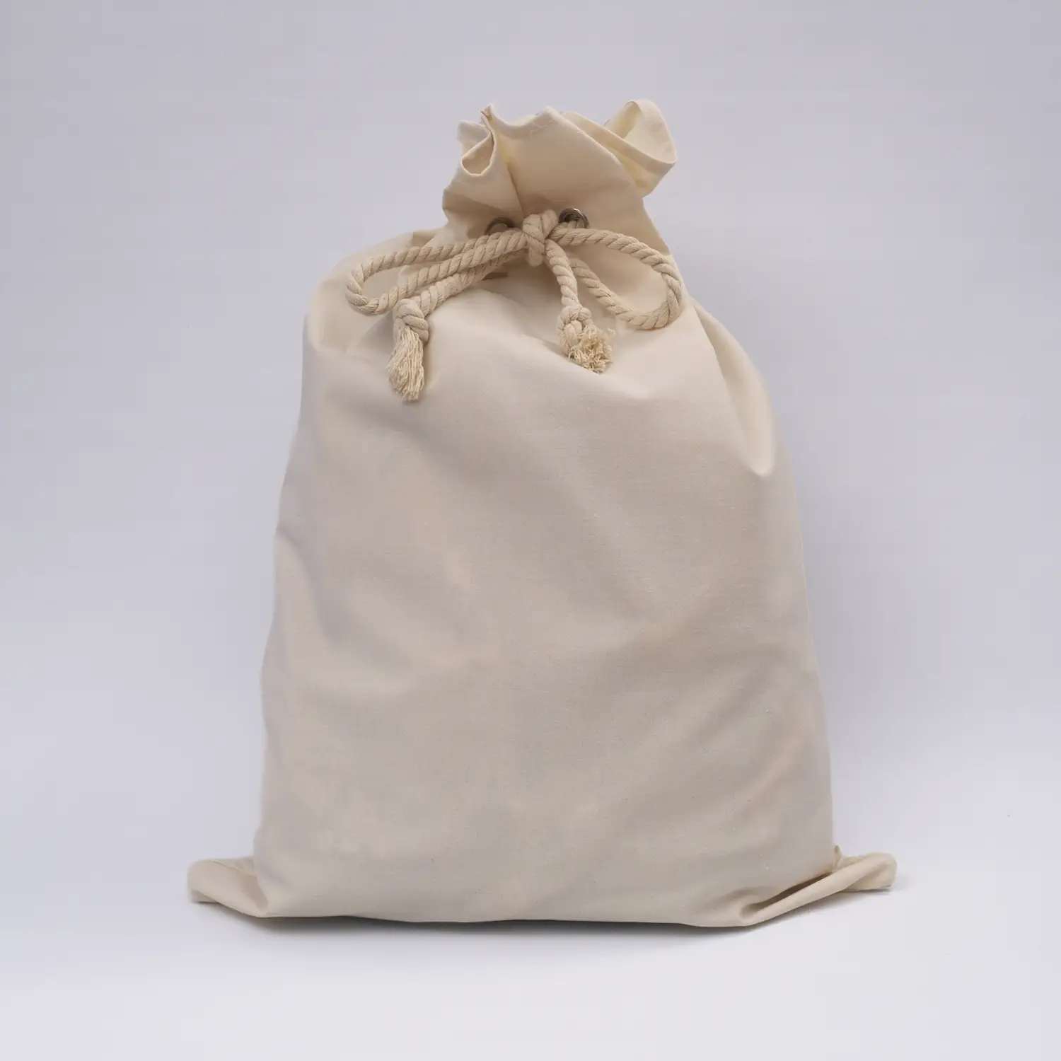 Front view of Beige Santa sack